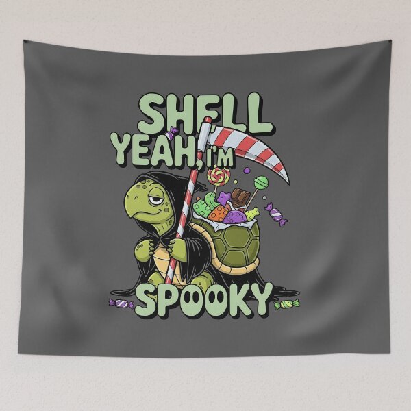 Item preview, Shell Yeah, I'm Spooky — Grim Reaper Turtle designed and sold by Printed Mistakes.