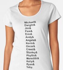 Die Office-Besetzungsliste Premium Rundhals-Shirt