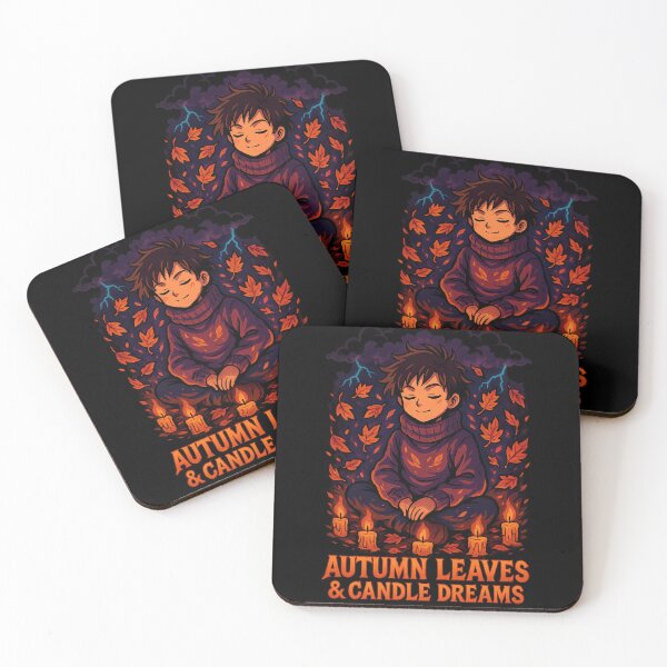 Item preview, Autumn Leaves And Candle Dreams - Gift for Fall Lovers Cozy Art designed and sold by Jarminis.