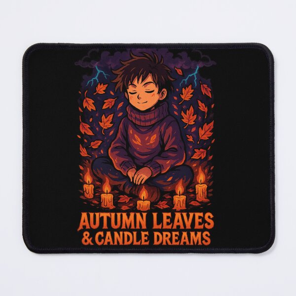 Item preview, Autumn Leaves And Candle Dreams - Gift for Fall Lovers Cozy Art designed and sold by Jarminis.