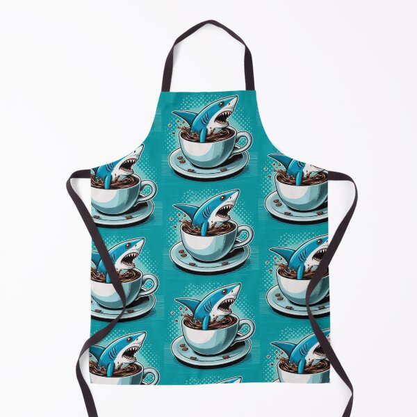 Item preview, Cute shark coffee loving designed and sold by Dogandesighn.