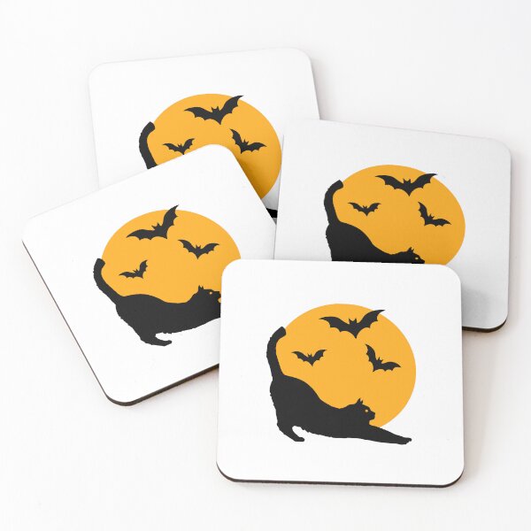 Item preview, BLACK CAT & BATS (1) designed and sold by fetch-it-studio.