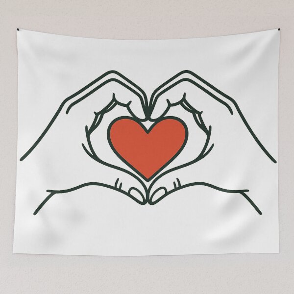 Item preview, Hand Heart Love Symbol – Minimalist Romantic Design designed and sold by T-ShirtTerrace.