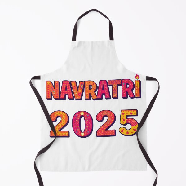 Item preview, Colorful Navratri 2025 Typography with Festive Motifs designed and sold by ArtivaNest.