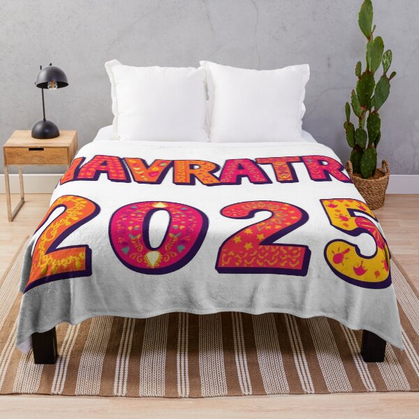Item preview, Colorful Navratri 2025 Typography with Festive Motifs designed and sold by ArtivaNest.
