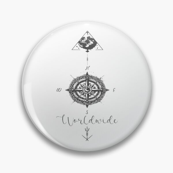 Item preview, Modern compass in layered design – minimalist & stylish designed and sold by point-of-sale.