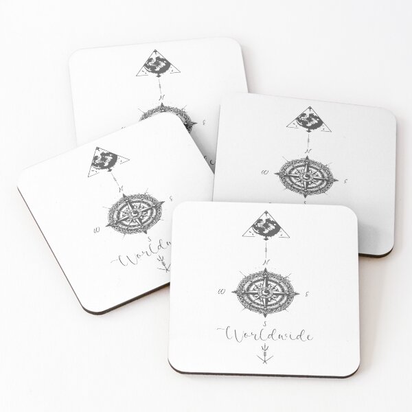 Item preview, Modern compass in layered design – minimalist & stylish designed and sold by point-of-sale.