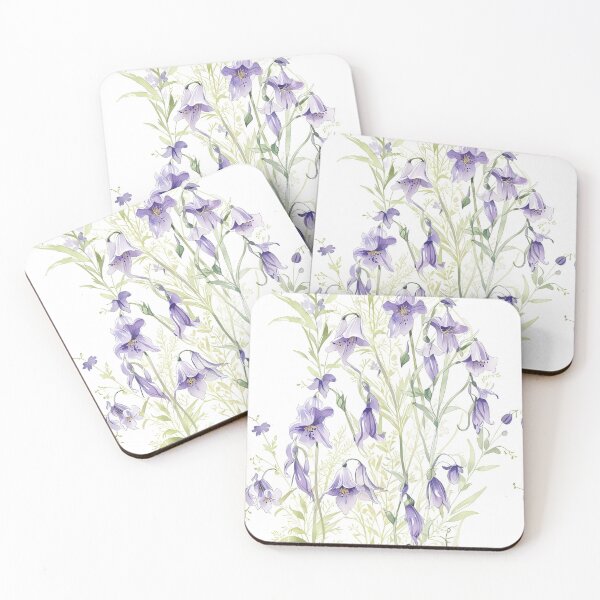 Item preview, Elegant Watercolor Illustration of Purple Bellflowers designed and sold by CoolPixels.