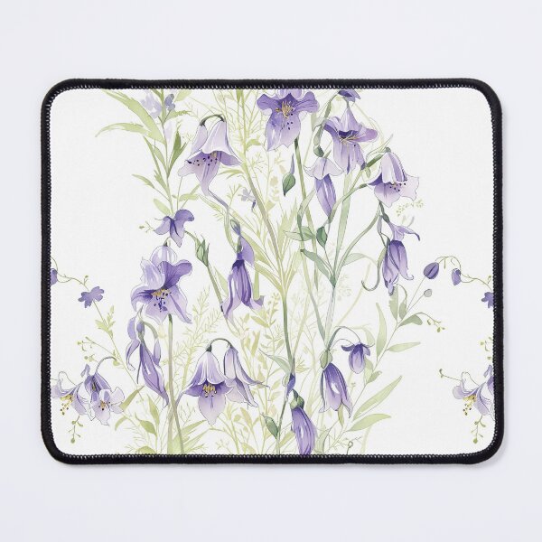 Item preview, Elegant Watercolor Illustration of Purple Bellflowers designed and sold by CoolPixels.