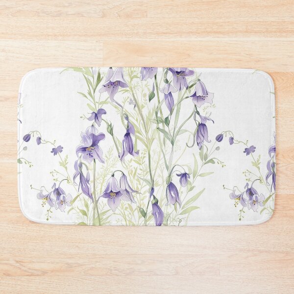 Item preview, Elegant Watercolor Illustration of Purple Bellflowers designed and sold by CoolPixels.