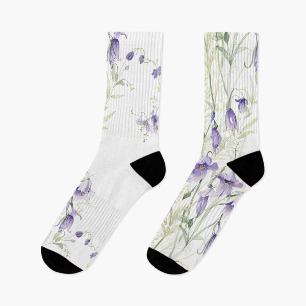 Item preview, Elegant Watercolor Illustration of Purple Bellflowers designed and sold by CoolPixels.