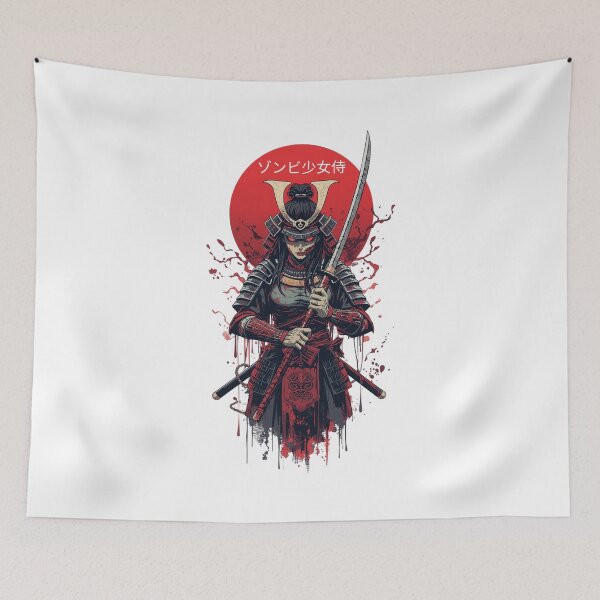 Item preview, Zombie Girl Samurai – Dark Anime Warrior designed and sold by BrightThreadBB.