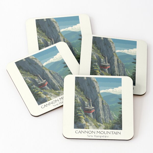 Item preview, Cannon Mountain NH Travel Poster | Vintage Aerial Tramway Wall Art designed and sold by TuncGK.