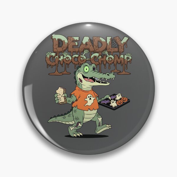 Item preview, Deadly Choco-Chomp — Zombie Crocodile Halloween designed and sold by Printed Mistakes.