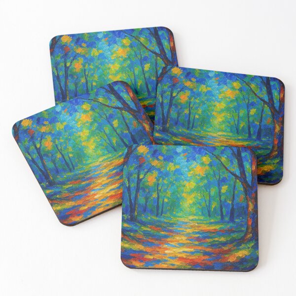 Item preview, Color trail through luminous forest designed and sold by Sigtrix.