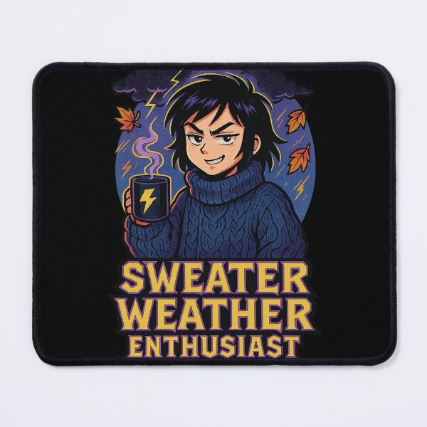 Item preview, Sweater Weather Enthusiast - Gift for Fall Coffee Lovers Art designed and sold by Jarminis.