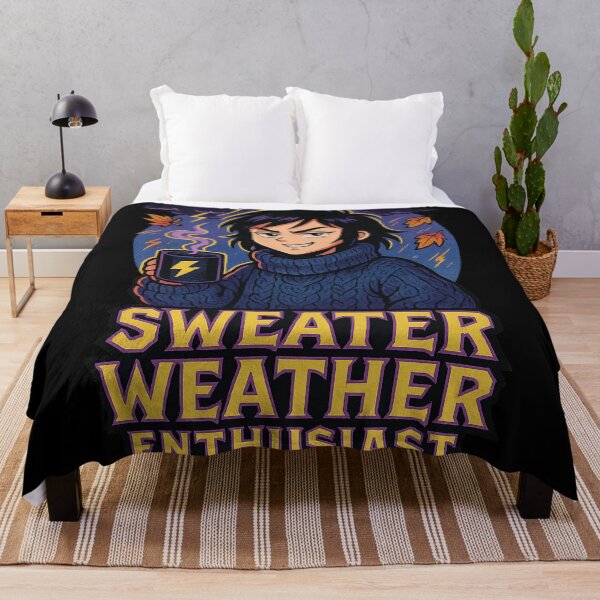 Item preview, Sweater Weather Enthusiast - Gift for Fall Coffee Lovers Art designed and sold by Jarminis.