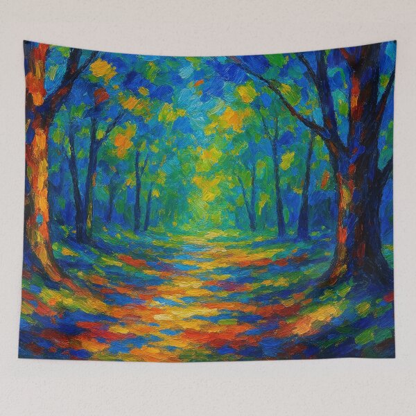 Item preview, Color trail through luminous forest designed and sold by Sigtrix.
