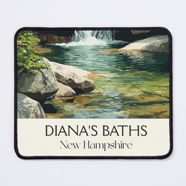 Item preview, Diana's Baths New Hampshire Poster | Vintage North Conway Waterfall Art designed and sold by TuncGK.