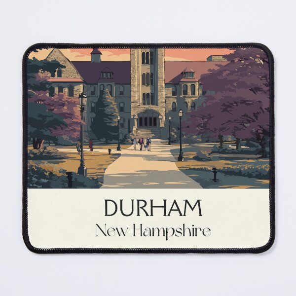 Item preview, Durham New Hampshire Travel Poster | Vintage University of New Hampshire Art designed and sold by TuncGK.