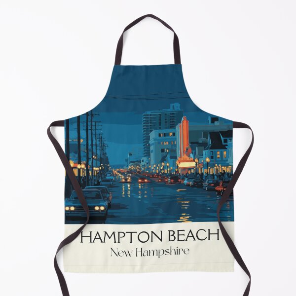 Item preview, Hampton Beach NH Travel Poster | Vintage Seacoast Boardwalk Art designed and sold by TuncGK.