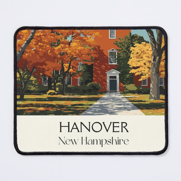 Item preview, Hanover New Hampshire Travel Poster | Vintage Dartmouth College Wall Art designed and sold by TuncGK.