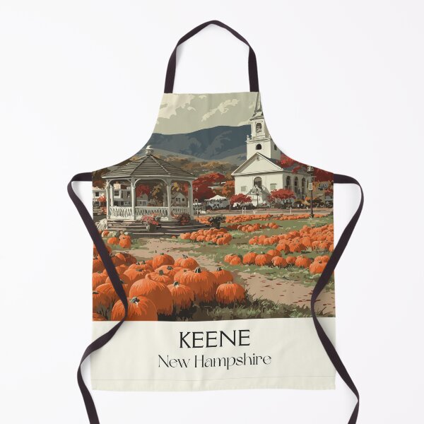 Item preview, Keene New Hampshire Travel Poster | Vintage New England Town in Autumn Art designed and sold by TuncGK.