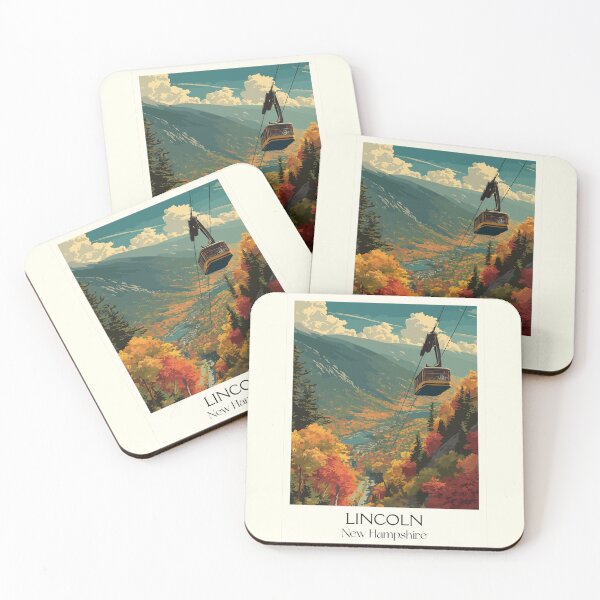 Item preview, Lincoln New Hampshire Travel Poster | Vintage White Mountains Mill Town Art designed and sold by TuncGK.
