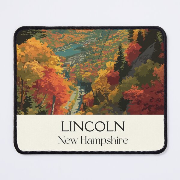 Item preview, Lincoln New Hampshire Travel Poster | Vintage White Mountains Mill Town Art designed and sold by TuncGK.