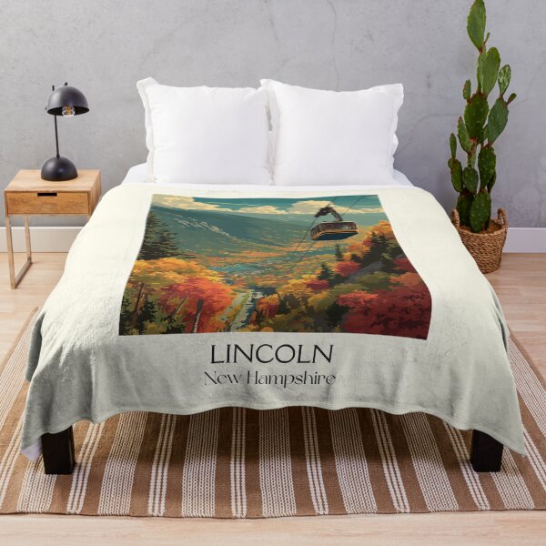 Item preview, Lincoln New Hampshire Travel Poster | Vintage White Mountains Mill Town Art designed and sold by TuncGK.