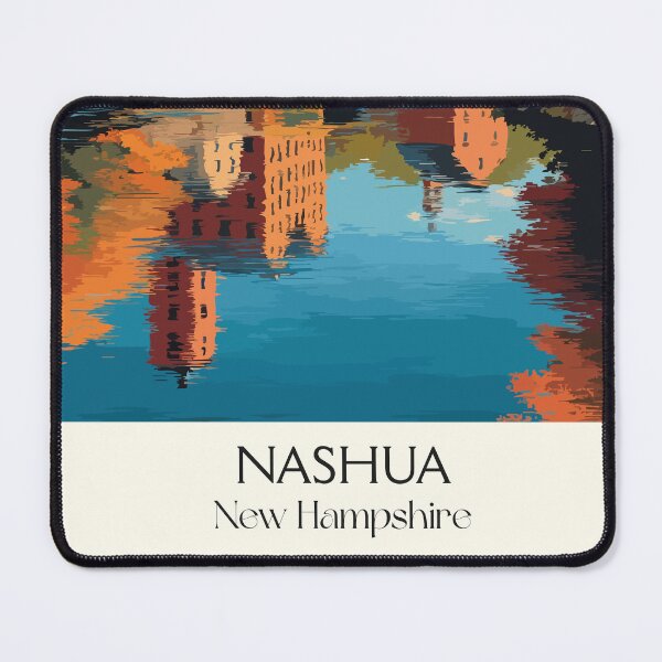 Item preview, Nashua New Hampshire Travel Poster | Vintage Gate City Wall Art designed and sold by TuncGK.