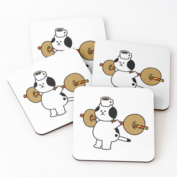 Item preview, a Cat with donuts and coffee designed and sold by superbaechoo.