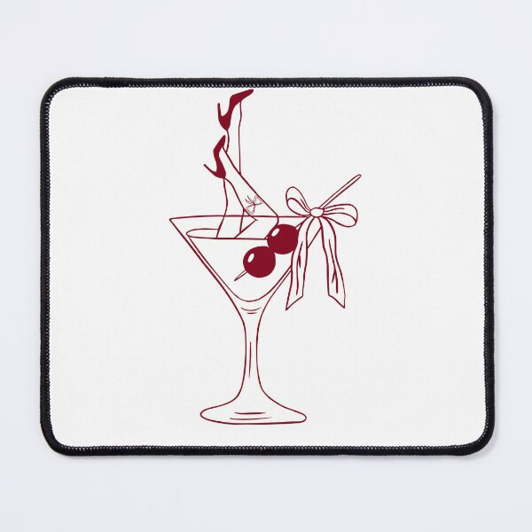 Item preview, Sexy Cocktail Glass Art – Retro Pinup Lady Drink Illustration – Burlesque Bar Design designed and sold by MiraDesignCo.