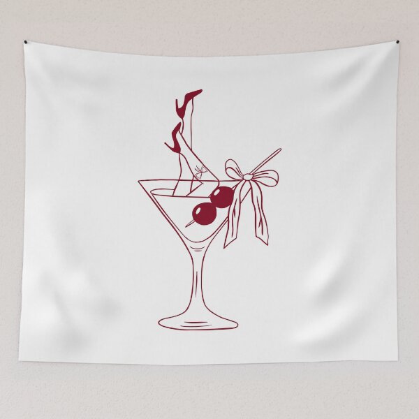 Item preview, Sexy Cocktail Glass Art – Retro Pinup Lady Drink Illustration – Burlesque Bar Design designed and sold by MiraDesignCo.
