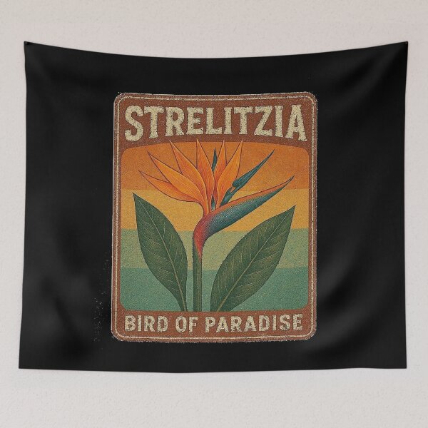 Item preview, Vintage paradise strelitzia designed and sold by artbyveresca.