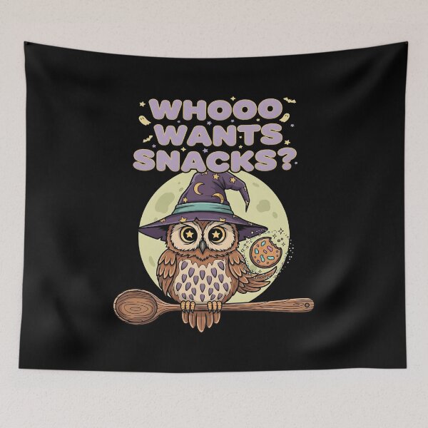 Item preview, Whooo Wants Snacks? — Cute Owl Witch Halloween designed and sold by Printed Mistakes.