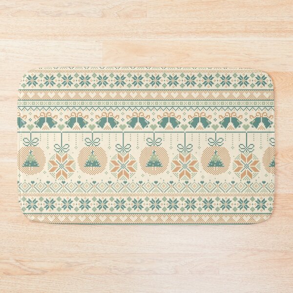 Item preview, Christmas pixel art design for fabric and for all businesses. designed and sold by Alynek-Design.