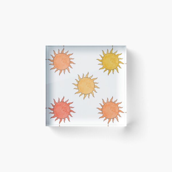 Item preview, Orange Sun Sticker Pack – Minimal Aesthetic Suns in 5 Shades designed and sold by InfiniteSticker.