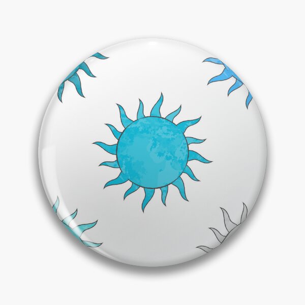 Item preview, Blue Sun Sticker Pack – Minimal Aesthetic Suns in 5 Shades designed and sold by InfiniteSticker.
