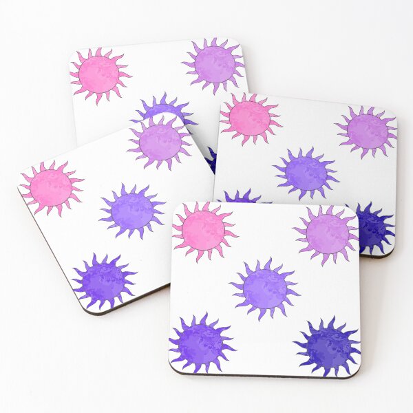 Item preview, Pink & Purple Sun Sticker Pack – Aesthetic Suns in 5 Shades designed and sold by InfiniteSticker.