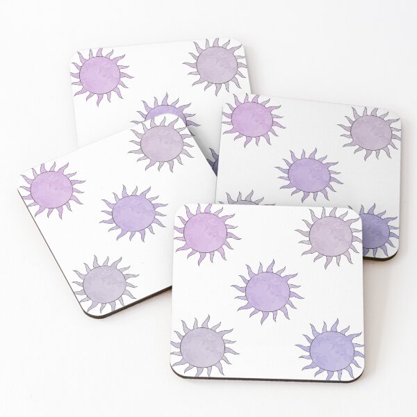 Item preview, Light Purple Sun Sticker Pack – Minimal Pastel Aesthetic Suns designed and sold by InfiniteSticker.