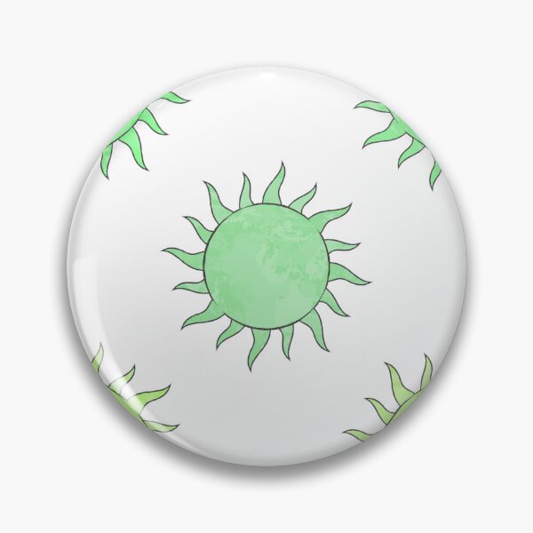 Item preview, Green Sun Sticker Pack – Minimal Aesthetic Suns in 5 Shades designed and sold by InfiniteSticker.