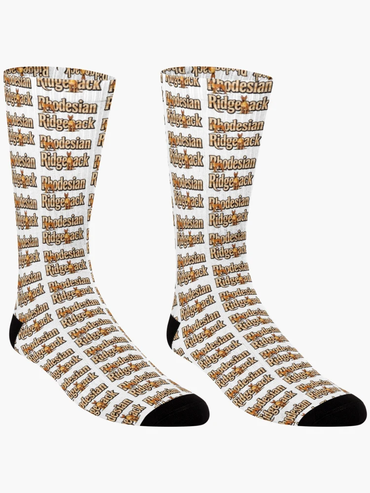 Imagen 3 de 5, Calcetines con la obra Rhodesian Ridgeback con Rhodesian Ridgeback, diseñada y vendida por forget45studio.