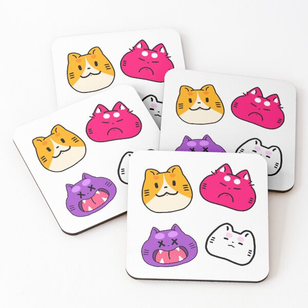Item preview, Kawaii 4 cats heads designed and sold by luvissaya.