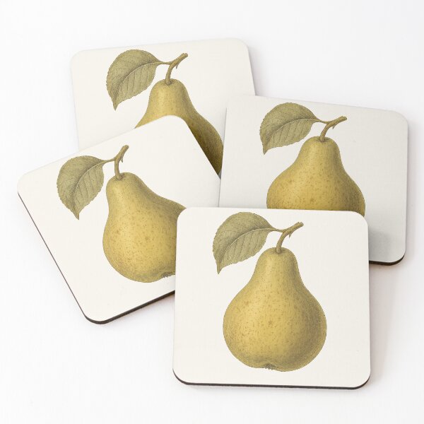 Item preview, Pear with Leaf – Vintage Cottagecore Botanical Sticker designed and sold by HoopeStylee.