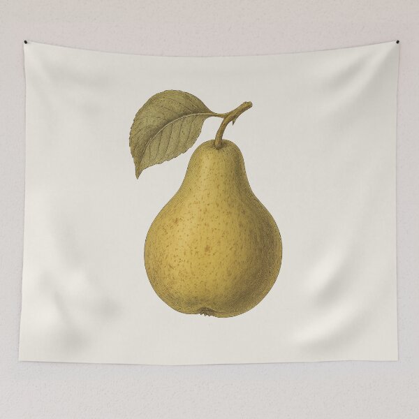 Item preview, Pear with Leaf – Vintage Cottagecore Botanical Sticker designed and sold by HoopeStylee.