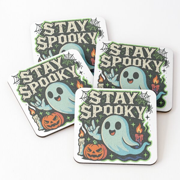 Item preview, Stay Spooky - Gift for Halloween Ghost Rock Horns Art designed and sold by Jarminis.