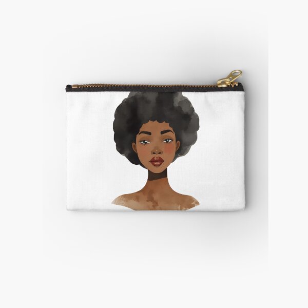 Item preview, Watercolor Black Woman Portrait – Afro Hair Aesthetic with Blushy Cheeks designed and sold by OsasChild.