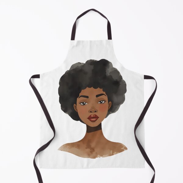 Item preview, Watercolor Black Woman Portrait – Afro Hair Aesthetic with Blushy Cheeks designed and sold by OsasChild.