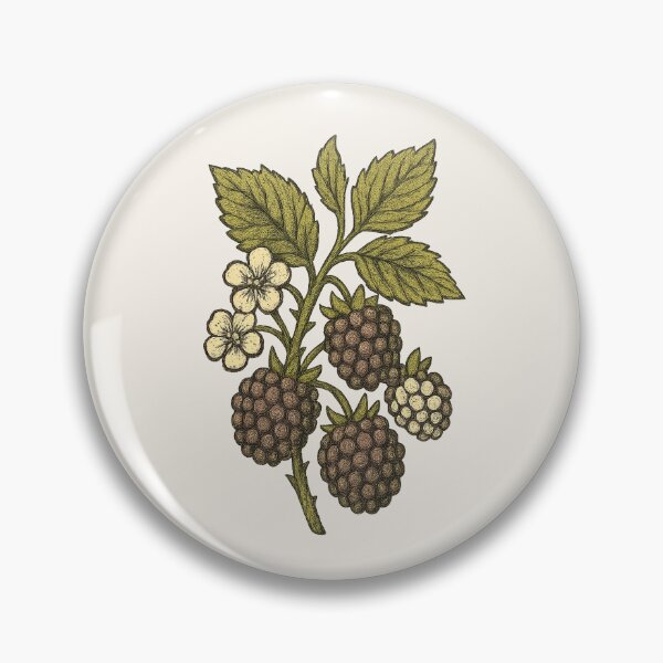 Item preview, Blackberry Cluster – Vintage Cottagecore Botanical Sticker designed and sold by HoopeStylee.